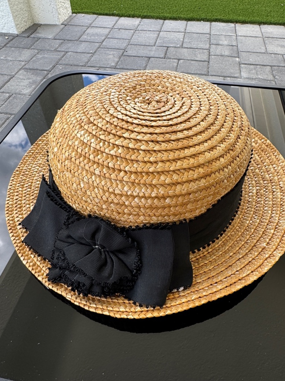 Toucan Woven Straw Hat with Ribbon